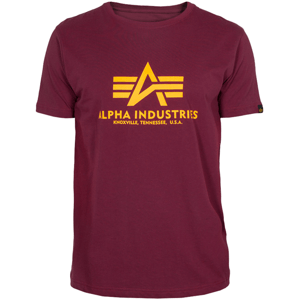 Alpha Industries Tričko  Basic T-Shirt bordové 4XL
