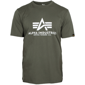 Alpha Industries Tričko  Basic T-Shirt olivová tmavá M