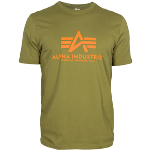 Alpha Industries Tričko  Basic T-Shirt zelená khaki 3XL