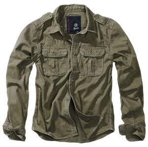 Košile dl. rukáv Brandit Vintage Shirt olivová Velikost: 3XL