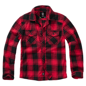 Košile dl. rukáv dětská Brandit Check Shirt červená/černá Velikost: 134/140