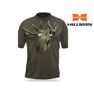 HILLMAN Gamewear 3D Myslivecké tričko kr. rukáv Jelen 3D b. Dub Velikosti: 3XL