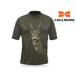 HILLMAN Gamewear 3D Myslivecké tričko  kr. rukáv Srnec 3D b. Dub Velikosti: 4XL