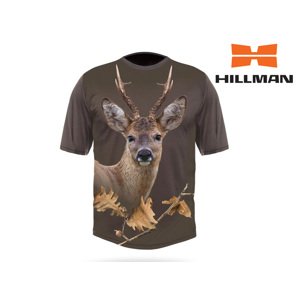 HILLMAN Gamewear 3D Myslivecké tričko bavlna DGT Srnec b. Dub - Poškozené Velikost: 2XL