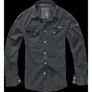 Košile dl. rukáv Brandit SlimFit Shirt černá Velikost: 2XL