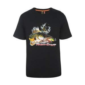 Rybářské tričko Graff s potiskem černé Velikost: L