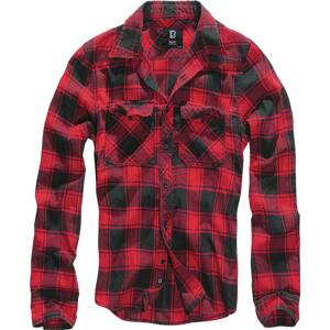 Košile dl. rukáv Brandit Check Shirt červená/černá Barva: red/black, Velikost: 7XL