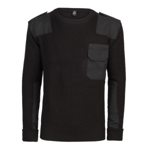 Svetr Brandit BW Pullover černý Barva: BLACK, Velikost: XL / 54-56