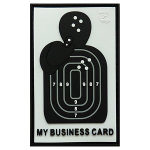 JACKETS TO GO Nášivka MY BUSINESS CARD plastová velcro Barva: Černá