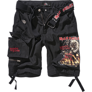 BRANDIT kraťasy Iron Maiden Savage Shorts The Number of The Beast black edition černé Velikost: 3XL