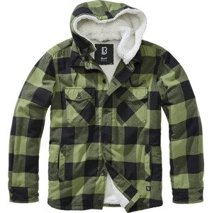 BRANDIT bunda Lumberjacket hooded Černo-olivová Velikost: XL