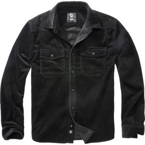 BRANDIT košile Corduroy Classic Shirt Long Sleeve Černá Velikost: 5XL