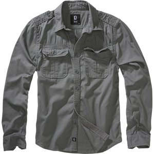 BRANDIT košile Vintage Shirt longsleeve Charcoal grey Velikost: XXL