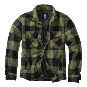 BRANDIT bunda Lumberjacket Černo-olivová Velikost: L