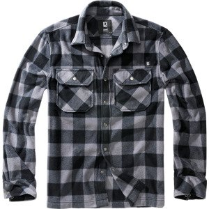 BRANDIT košile Jeff Fleece Shirt Long Sleeve Černo-šedá Velikost: M